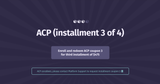 ACP | Third Installment, 3 of 4 — only $475 with coupon after second installment ACP | Third Installment, 3 of 4 — only $475 with coupon after second installment